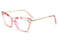 FEISEDY Crystal Cat Eye Glasses Frame Blue Light Blocking Computer Eyewear B2500