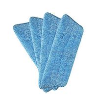 Microfiber Spray Mop Replacement Heads, Replacement Mop Pads for Wet Dry, Suitable for Kitchen Grease Cleaning, Reusable Washable (Blue, 4 Pack)