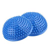 SolUptanisu Massage Balls, Semi-Circular Stone Yoga Massage Durian Ball Pilates Yoga Balls Point Roller PVC Inflatable Massage Balls Tip Fitball Fitness Exercises Balance Trainer (Blue)