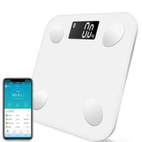 FYLD Multifunction Bluetooth Body Fat Scale Smart Scale Digital Bathroom Wireless Weight Scale, Body Composition Analyzer with Smartphone Led Display,180KG, 26 26cm
