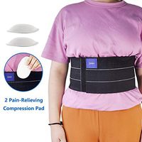 Umbilical Hernia Belt for Men Women Hernia Support Abdominal Binder Post Surgery Stomach Binder Belly Band for Men Surgical Binder Compression Navel Hernia Band Brace Abdominal Wrap (32-42 in)