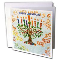 3dRose Oh Chanukah - Greeting Cards, 6 x 6 inches, set of 12 (gc_31983_2)