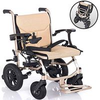Electric Wheelchair, Folding Electrically Operated Lightweight 16Kg Removable Lithium Battery Handrail Adjustable 6 Files Electric Wheelchair
