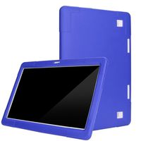 Exteren Tablet folio case, Business School Travel Carrying Portfolio Case Protective Cover Folio with Built-in Stand for 10 10.1 Inch Tablets (Blue)