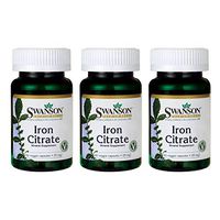 Swanson Iron Citrate 25 Milligrams 60 Veg Capsules (3 Pack)