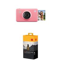Kodak Mini Shot Wireless Instant Digital Camera & Social Media Portable Photo Printer (Pink) with Photoprinter Cartridge MC All-in-One Paper and Color Ink Cartridge Refill(50 Pack)