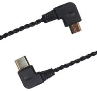 KK-TC-MC HIFI Cable，Right Angle USB type C to Right Angle OTG Micro USB Cable, For PHA-1，PHA-2，PHA-3，CHORD Electronics Mojo,6N OCC Wire, KK-TC-MC