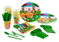 Juvale Puppy Dog Party Supplies – Serves 24 – Includes Plates, Knives, Spoons, Forks, Cups and Napkins. Perfect Puppy Birthday Party Pack for Kids Dog Themed Parties.