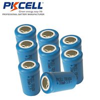 3.7v 14250 Li-ion Lithium Rechargeable Batteries, 1/2 AA Size 300mAh,8 Counts