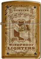 Zippo Genuine Zippo Vintage Windproof Lighter Bradford PA Poster Toffee New Rare