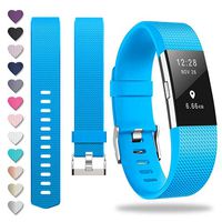 ZEROFIRE Compatible for Fitbit Charge 2, Replacement Adjustable Sport Bands for Charge 2 Heart Rate Fitness Wristbands, Women Men, Small and Large