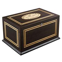 Humidors Cigar Cigar Humidor Three-Tier Cigar Alcoholic Box Pine Cigar Box Moisturizing Cabinet Can Hold 120 The Best Gift (Color : Black, Size : 422624cm)