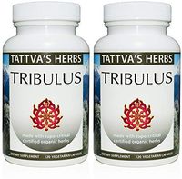 Organic Tribulus Terrestris Holistic Extract - Boost Testosterone, Libedo, Mood & Stamina - 500 mg. 240 Vcaps Non GMO Nutritional Supplement - 2 Month Supply from Tattva's Herbs