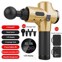 JJINGINS Muscle Massage Gunï¼Œ Professional Vibrating Deep Tissue Massage Guns for Athletes - 20 Speed Very Quiet Rechargeable Charger Device for Body Pain -6 Message Heads and Case Included