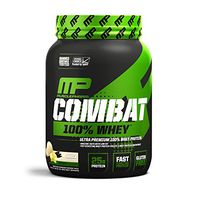 MusclePharm Combat 100% Whey, Muscle-Building Whey Protein Powder, 25 g of Ultra-Premium, Gluten-Free, Low-Fat Blend of Fast-Digesting Whey Protein, Vanilla, 2-Pound, 29 Servings