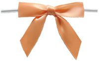 BAYWIND LTD; Medium Twist Tie Bows- 100pc (Peach)