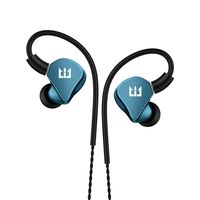 TRI I4 High Fidelity in Ear Monitor 1BA 1DD IEM Earphone Natural Balance Sound Earbuds Headphone with Customized Knowles Balanced Armature Driver Headset (Blue No Mic)