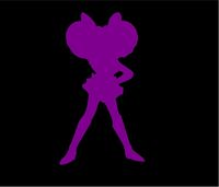 SAILORMOON Anime Sailor Chibi Silhouette Vinyl Stickers Symbol 6" Decorative DIE Cut Decal for Cars Tablets LAPTOPS Skateboard - White