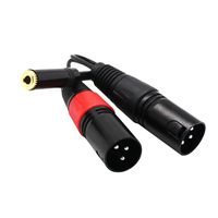 3.5mm (Mini) 1/8" Stereo Female To Dual XLR Male Adapter Cable