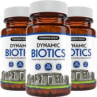 Probiotics 50 Billion CFU - 16 Strains, Prebiotic, Synbiotic - Stonehenge Health Dynamic Biotics - Lactobacillus Acidophilus, Delayed Release, Shelf Stable, Non-GMO Gluten Free Veggie Capsule (3 Pack)