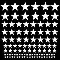 100 Stars Pack Decal Sticker (White), Decal Sticker Vinyl Car Home Truck Window Laptop