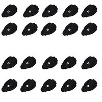 Pack - 20 (10 Pairs) Large TENS Unit Electrode Pads Reusable Self-Adhesive Replacement Massage Pads (Snap on - 3.5mm) - for TENS/EMS Electronic Pulse Massagers