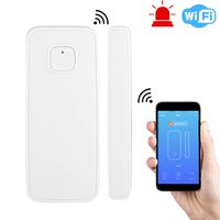 Smart WiFi Door&Window Sensor Alarm Compatible with Alexa and Google Home Tuya 45m 2.4g WiFi Wireless Transmission Control by app for Home Security