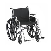 Nova MedicalProducts Healthcare 16" Steel Wheelchair with Detachable Flip Back Desk Arms with Swing Away Footrests