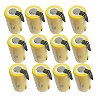 SC Size 1.2V 2200mAh NiCd Rechargeable Battery for Power Tools with Tabs Count Pcs 12