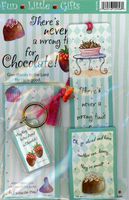 There's Never a wrong time for Chocolate! Magnet, Bookmark, Memo Pad, Keychain Gift Set #12956