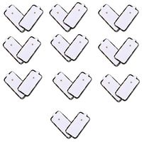 TENS Unit Pads Electrode Self Adhesive Replacement Electodes Premium Quality XL Extra Large Snap On Sticky Reusable Pads 10 Pairs (20 Pads)