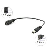 Guy-Tech Replacement DC Adapter Plug Converter 5.5mm x 2.5mm Female Plug to 3.8mm x 1.35mm Male Plug Cable Cord Wire Lead Barrel Tip