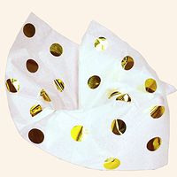 Hot Stamped Gold Foil Polka Dot Tissue Paper - 200 X-L Sheets - Bulk - Full Ream