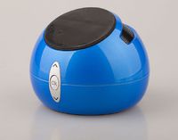 Cell Phone Stand with Bluetooth Wireless Speaker - Support SD Memory Card, FM Radio (Blue)