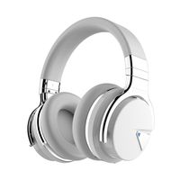 COWIN E7 Wireless Bluetooth Headphones with Mic Hi-Fi Deep Bass Wireless Headphones Over Ear, Comfortable Protein Earpads, 30 Hours Playtime for Travel Work TV Computer Phone - White