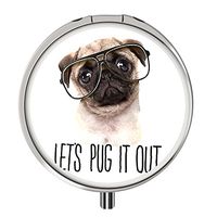 Pill Cases Metal,Custom Round Medecine Case Medecine Bottle Mini Travel Pill Vitamin Decorative Box Case Holder