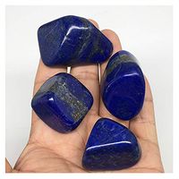 153.7g, 1.1"-1.8", 4pcs, Natural Untreated Lapis Lazuli Tumbled Glassy Polished, LT14