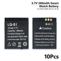10Pcs 3.7V Rechargeable Li-ion Polymer Battery for Smart Watch DZ09 QW09 W8