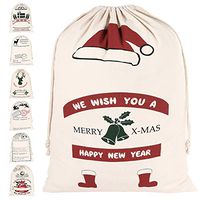Little grass Christmas Decorations Santa Sack Personalized for Kids Canvas Burlap Blank Christmas Gifts Bag Drawstring Special Delivery Extra Large Size 27.5"x19.5",05