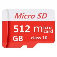 Micro Mini SD Card 512GB, XSSRUN Small Memory Card for Micro Mini SD/XC/HC Class 10 UHS-I High Speed Memory Card for Phone,Tablet and PCs - with Free Adapter