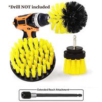 Drill Brush Attachment Set, Drill Brush Surfaces Shower, Bathroom Powered Scrub Cleaning Kit, Power Scrubber Brush Cleaning Kit - for Tile, Grout, Rim, Corner, Floor, Carpet, Glass Doors, Fiberglass