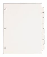 Cardinal Write 'n Erase Tab Dividers, 8-Tab, White, Box of 24 Sets (60806)