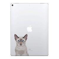 FINCIBO 5 x 5 inch Cute Lynx Point Lilac Siamese Cat Removable Vinyl Decal Stickers for iPad MacBook Laptop (Or Any Flat Surface)
