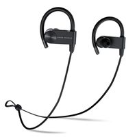 Sports Bluetooth Headphones L LINPA WORLD LEB56 Wireless Earbuds Fast Fuel Waterproof Bluetooth 5.0 HiFi Bass Stereo Earphones with Microphone 12 Hours Playtime for Workout Running Headset-Black