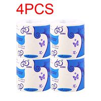 4 Rolls Toilet Paper, Bathroom Toilet Tissue Paper, Degradable Roll Paper, 3-Ply professional Hand Towels Paper