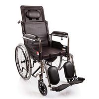 FLYSXP Wheelchair Travel Chair Portable Elderly Disabled Travel Cart Multi-Function Semi-Horizon Transport Folding Wheelchair Wheelchair