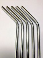 Reusable Straws - Stainless Steel Drinking - Set of 5 + Cleaner + FREE Citrus Peeler! - Eco Friendly, SAFE, NON-TOXIC non-plastic