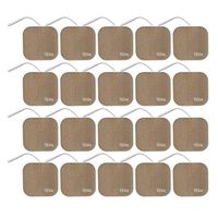 TENS Wired Electrodes Compatible with TENS 7000, Premium Replacement Pads for TENS Units, Discount TENS Brand (2in x 2in, 20 Pack)