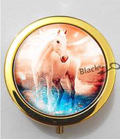 BlackKey Unicorn 3-Compartment Decorative Pocket Gift Box Case Organizer for Pill, Color 2 -656