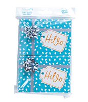 Wrap IT Mini Gift Card Holder Boxes, 2 Per Pack, 3.5 x 2.5 x .5 Inches - Blue with White Dots, 1-Pack (2 Boxes)